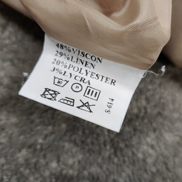 Ekol Women's Maxi Flutter Hem Skirt in Tan Linen Size EU 42 Bodycon - Picture 7 of 13